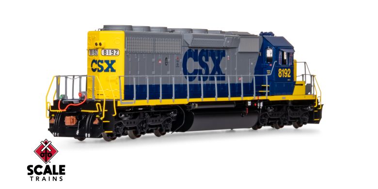 Scaletrains Rivet Counter SXT40771 EMD SD40-2, CSX/YN2/Ditch Lights #8192 DCC & Sound HO Scale