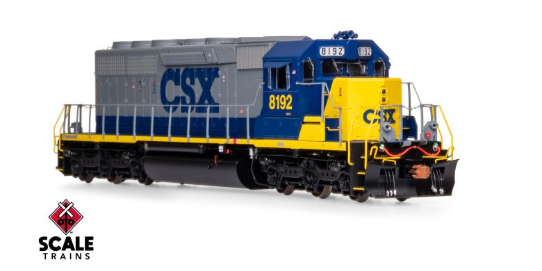 Scaletrains Rivet Counter SXT40771 EMD SD40-2, CSX/YN2/Ditch Lights #8192 DCC & Sound HO Scale