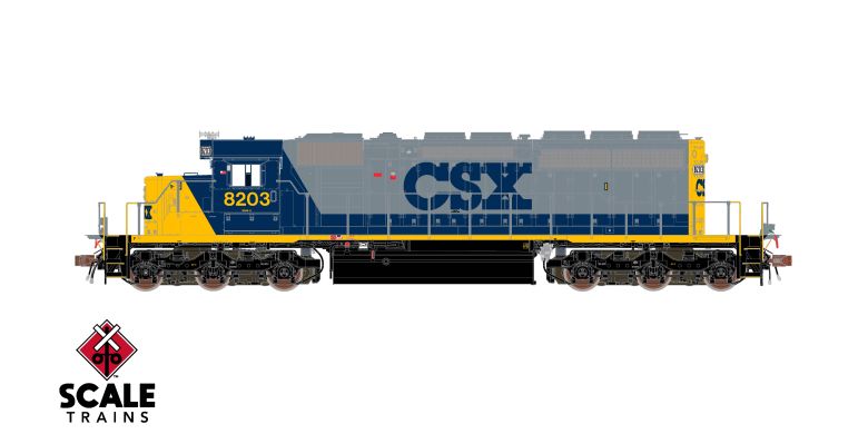 Scaletrains Rivet Counter SXT40771 EMD SD40-2, CSX/YN2/Ditch Lights #8192 DCC & Sound HO Scale
