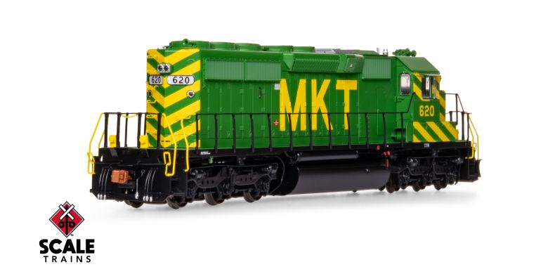 Scaletrains Rivet Counter SXT40783 EMD SD40-2, MKT Missouri-Kansas-Texas/As-Delivered #629 DCC & Sound HO Scale