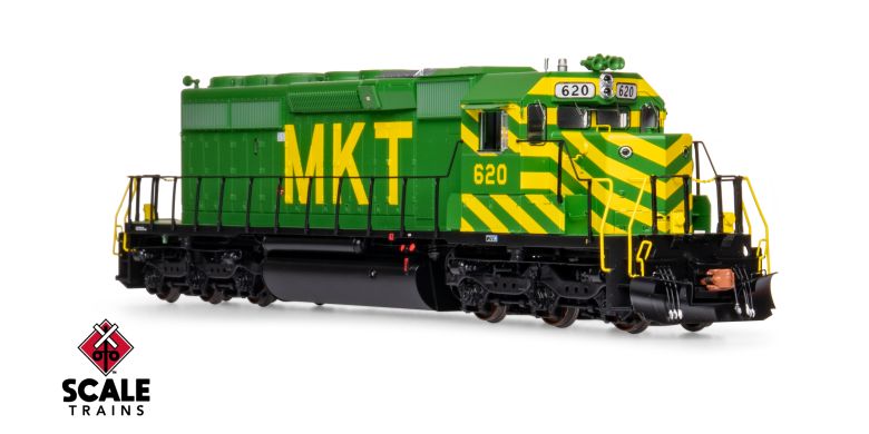 Scaletrains Rivet Counter SXT40783 EMD SD40-2, MKT Missouri-Kansas-Texas/As-Delivered #629 DCC & Sound HO Scale