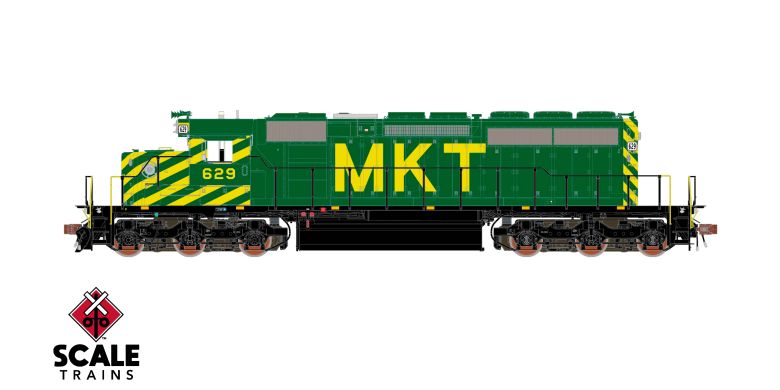 Scaletrains Rivet Counter SXT40783 EMD SD40-2, MKT Missouri-Kansas-Texas/As-Delivered #629 DCC & Sound HO Scale