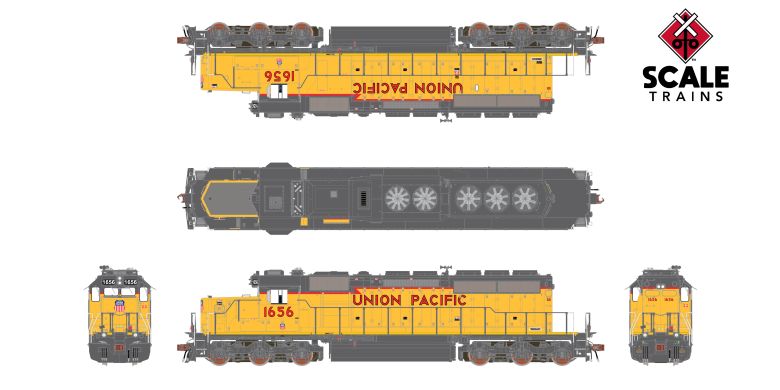 Scaletrains Rivet Counter SXT40803 EMD SD40-2, UP Union Pacific/SD40N Rebuild/116" Nose #1656 DCC & Sound HO Scale