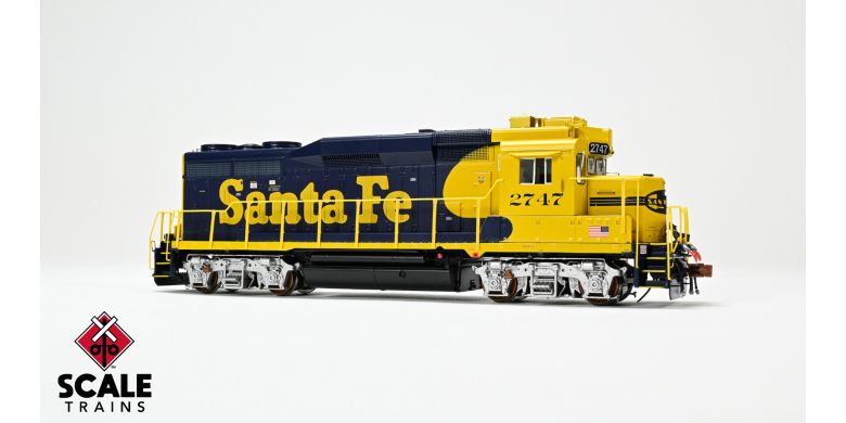 Scaletrains Rivet Counter SXT40925 EMD GP30u, ATSF Santa Fe/Nose Headlight #2772 DCC & Sound HO Scale