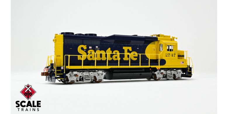 Scaletrains Rivet Counter SXT40925 EMD GP30u, ATSF Santa Fe/Nose Headlight #2772 DCC & Sound HO Scale