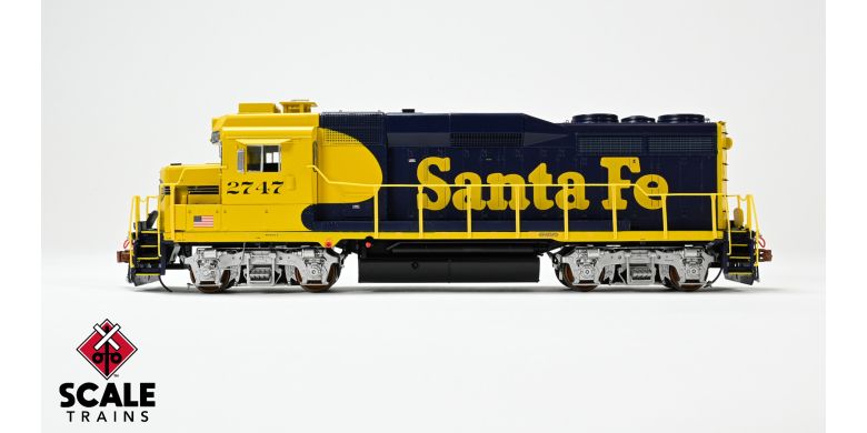 Scaletrains Rivet Counter SXT40925 EMD GP30u, ATSF Santa Fe/Nose Headlight #2772 DCC & Sound HO Scale