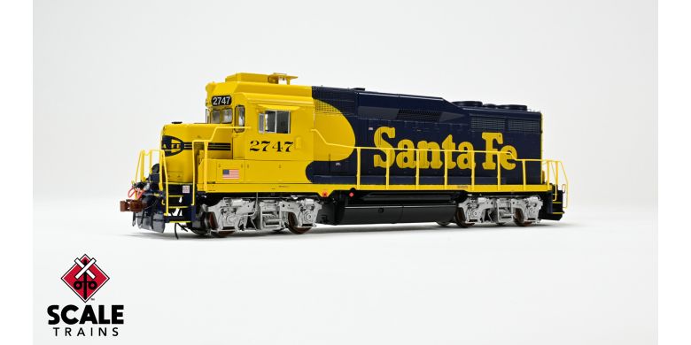 Scaletrains Rivet Counter SXT40925 EMD GP30u, ATSF Santa Fe/Nose Headlight #2772 DCC & Sound HO Scale