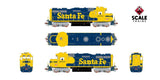 Scaletrains Rivet Counter SXT40925 EMD GP30u, ATSF Santa Fe/Nose Headlight #2772 DCC & Sound HO Scale