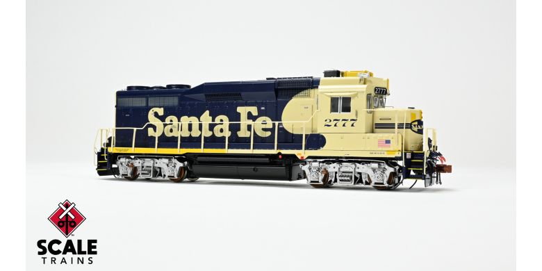 Scaletrains Rivet Counter SXT40927 EMD GP30u, ATSF Santa Fe/Nose Headlight/Faded Yellow with Paint Touch Ups #2785 DCC & Sound HO Scale