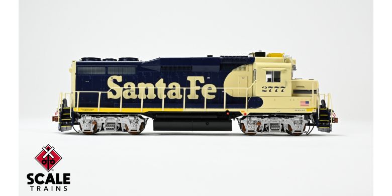 Scaletrains Rivet Counter SXT40927 EMD GP30u, ATSF Santa Fe/Nose Headlight/Faded Yellow with Paint Touch Ups #2785 DCC & Sound HO Scale