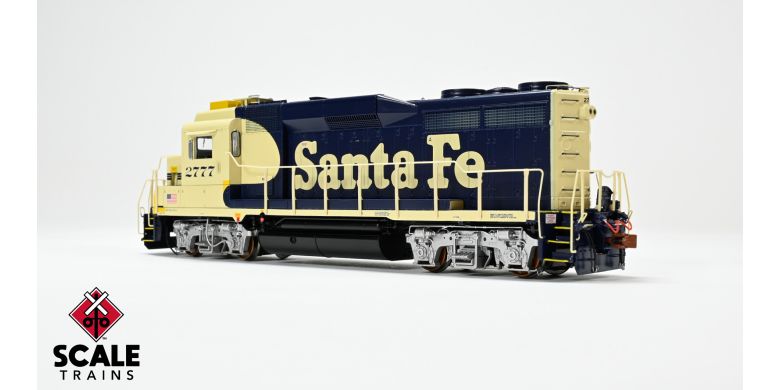 Scaletrains Rivet Counter SXT40927 EMD GP30u, ATSF Santa Fe/Nose Headlight/Faded Yellow with Paint Touch Ups #2785 DCC & Sound HO Scale