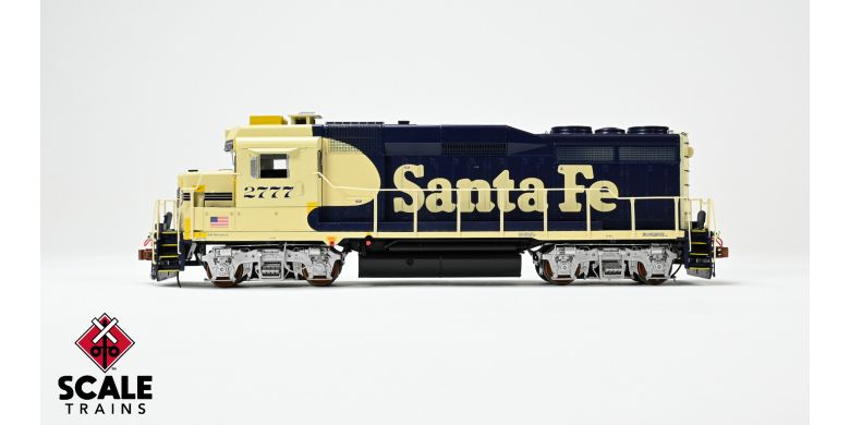 Scaletrains Rivet Counter SXT40927 EMD GP30u, ATSF Santa Fe/Nose Headlight/Faded Yellow with Paint Touch Ups #2785 DCC & Sound HO Scale