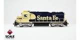 Scaletrains Rivet Counter SXT40927 EMD GP30u, ATSF Santa Fe/Nose Headlight/Faded Yellow with Paint Touch Ups #2785 DCC & Sound HO Scale