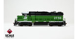 Scaletrains Rivet Counter SXT40931 EMD GP39E, BN Burlington Northern/White Face/Strobe Lights #2761 DCC & Sound HO Scale