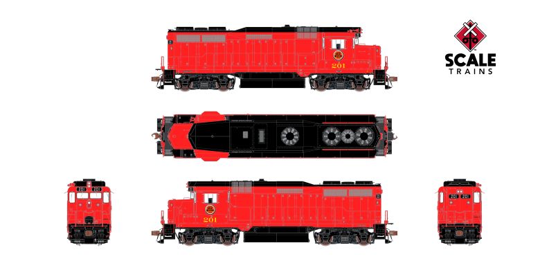 Scaletrains Rivet Counter SXT40945 EMD GP30 Phase IIb, CGW Chicago Great Western/As Delivered #204 DCC & Sound HO Scale