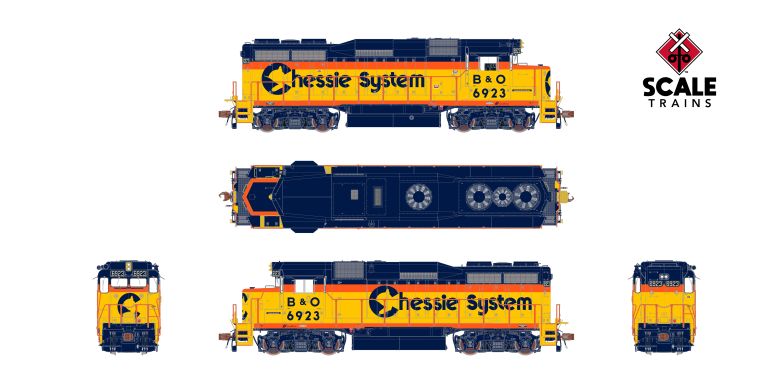 Scaletrains Rivet Counter SXT40961 EMD GP30M, CSX/ex-Chessie System Patch/Distressed Lettering #4244 DCC & Sound HO Scale
