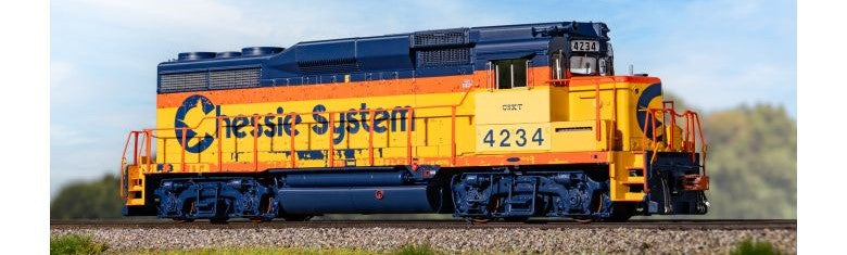 Scaletrains Rivet Counter SXT40961 EMD GP30M, CSX/ex-Chessie System Patch/Distressed Lettering #4244 DCC & Sound HO Scale