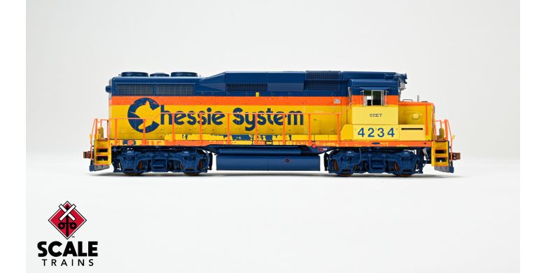Scaletrains Rivet Counter SXT40961 EMD GP30M, CSX/ex-Chessie System Patch/Distressed Lettering #4244 DCC & Sound HO Scale