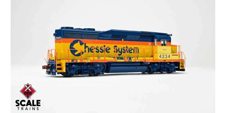 Scaletrains Rivet Counter SXT40961 EMD GP30M, CSX/ex-Chessie System Patch/Distressed Lettering #4244 DCC & Sound HO Scale