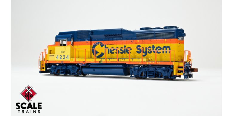Scaletrains Rivet Counter SXT40961 EMD GP30M, CSX/ex-Chessie System Patch/Distressed Lettering #4244 DCC & Sound HO Scale