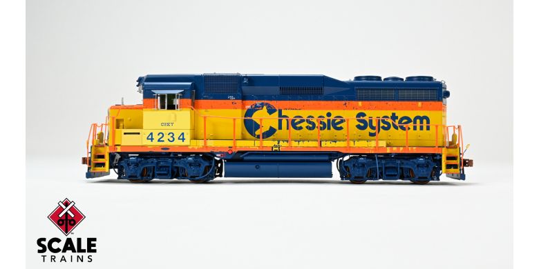 Scaletrains Rivet Counter SXT40961 EMD GP30M, CSX/ex-Chessie System Patch/Distressed Lettering #4244 DCC & Sound HO Scale