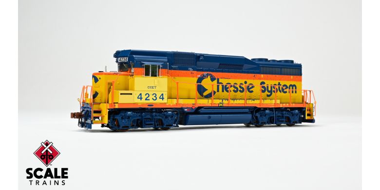 Scaletrains Rivet Counter SXT40961 EMD GP30M, CSX/ex-Chessie System Patch/Distressed Lettering #4244 DCC & Sound HO Scale