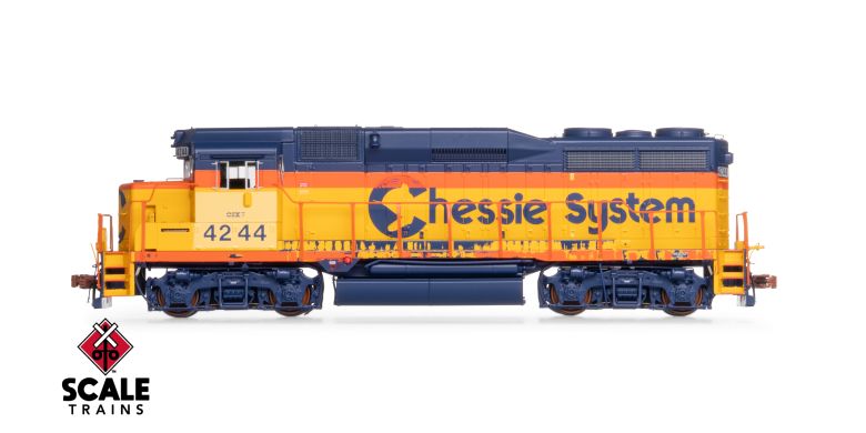 Scaletrains Rivet Counter SXT40961 EMD GP30M, CSX/ex-Chessie System Patch/Distressed Lettering #4244 DCC & Sound HO Scale