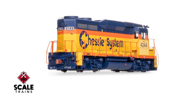 Scaletrains Rivet Counter SXT40961 EMD GP30M, CSX/ex-Chessie System Patch/Distressed Lettering #4244 DCC & Sound HO Scale
