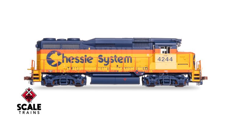 Scaletrains Rivet Counter SXT40961 EMD GP30M, CSX/ex-Chessie System Patch/Distressed Lettering #4244 DCC & Sound HO Scale