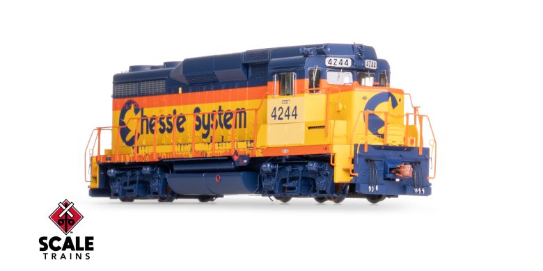Scaletrains Rivet Counter SXT40961 EMD GP30M, CSX/ex-Chessie System Patch/Distressed Lettering #4244 DCC & Sound HO Scale