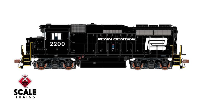 Scaletrains Rivet Counter SXT40965 EMD GP30 Phase Id, PC Penn Central #2200 DCC & Sound HO Scale