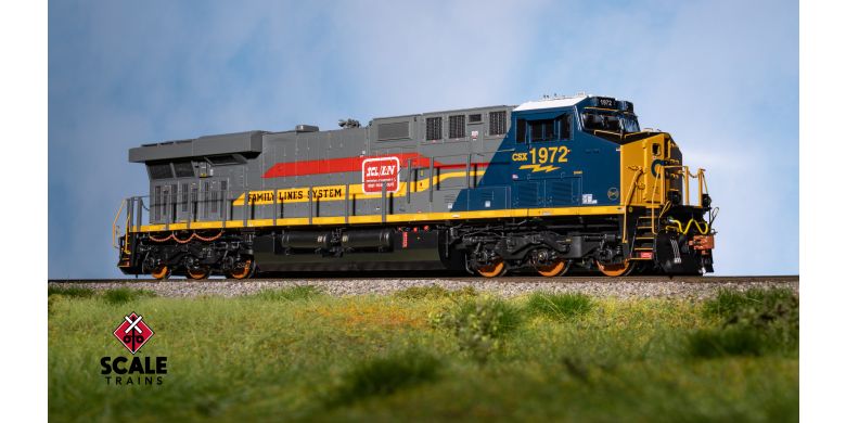 Scaletrains SXT41070 GE ES44AH - CSX/Heritage/Family Lines/SCL/L&N #1972 - ESU v5.0 DCC & Sound HO Scale