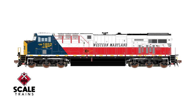 Scaletrains SXT41072 GE ES44AH - CSX/Heritage/Western Maryland/WM #1852 - ESU v5.0 DCC & Sound HO Scale