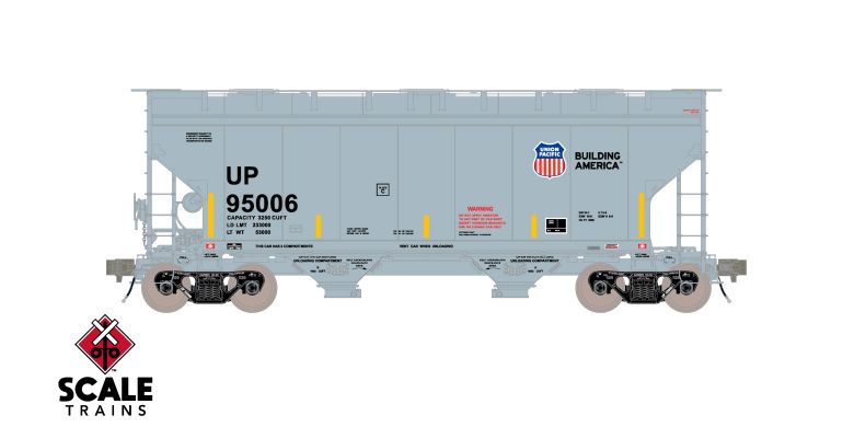 Scaletrains SXT41130 Gunderson 3250 Covered Hopper, Union Pacific/UP #95006 HO Scale