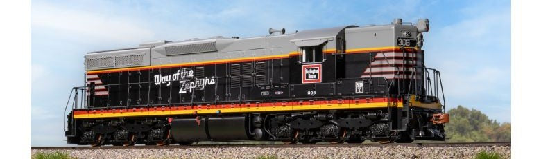 Scaletrains SXT41144 EMD SD7, CB&Q Chicago Burlington & Quincy/Blackbird/As Delivered #311 - ESU v5.0 DCC & Sound HO Scale