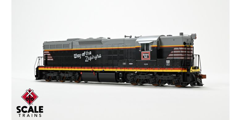 Scaletrains SXT41144 EMD SD7, CB&Q Chicago Burlington & Quincy/Blackbird/As Delivered #311 - ESU v5.0 DCC & Sound HO Scale