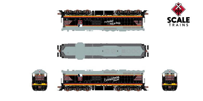 Scaletrains SXT41144 EMD SD7, CB&Q Chicago Burlington & Quincy/Blackbird/As Delivered #311 - ESU v5.0 DCC & Sound HO Scale