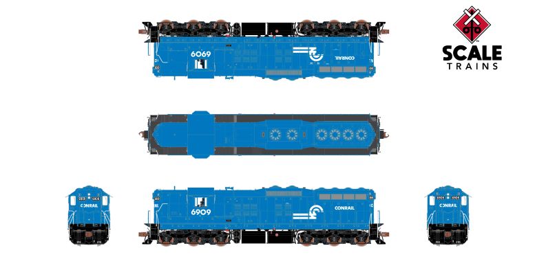 Scaletrains SXT41154 EMD SD9, CR Conrail/Can Opener #6909 - ESU v5.0 DCC & Sound HO Scale