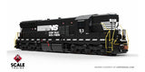 Scaletrains SXT41184 EMD SD9M, NS Norfolk Southern/Thoroughbred/Ditch Lights #54 - ESU v5.0 DCC & Sound HO Scale