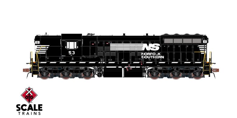 Scaletrains SXT41184 EMD SD9M, NS Norfolk Southern/Thoroughbred/Ditch Lights #54 - ESU v5.0 DCC & Sound HO Scale