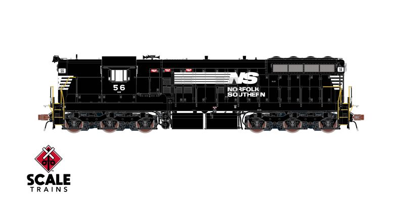 Scaletrains SXT41184 EMD SD9M, NS Norfolk Southern/Thoroughbred/Ditch Lights #54 - ESU v5.0 DCC & Sound HO Scale