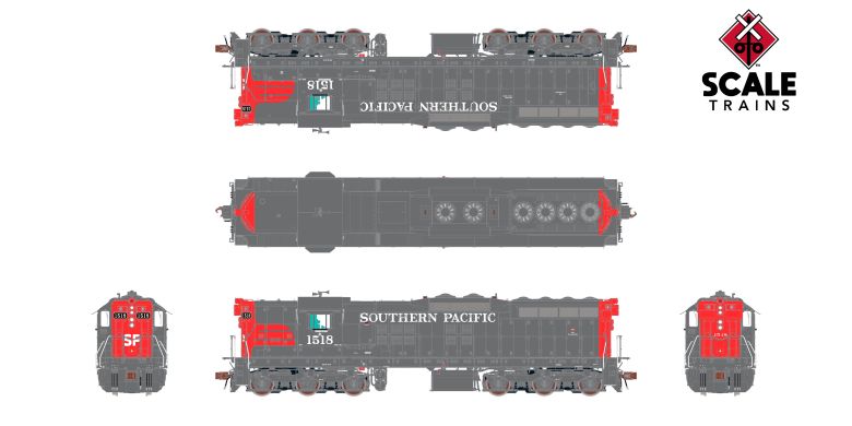 Scaletrains SXT41198 EMD SD7R, SP Southern Pacific/Bloody Nose #1533 - ESU v5.0 DCC & Sound HO Scale