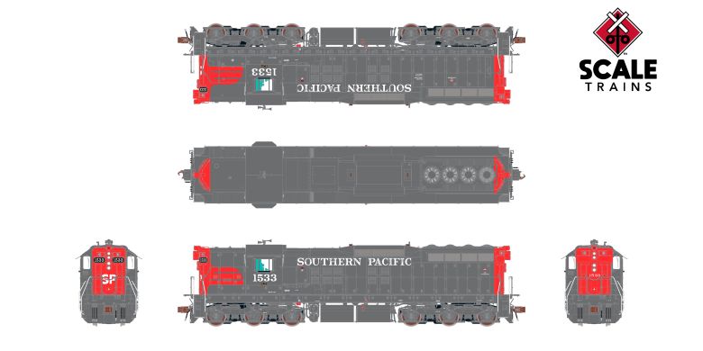 Scaletrains SXT41198 EMD SD7R, SP Southern Pacific/Bloody Nose #1533 - ESU v5.0 DCC & Sound HO Scale