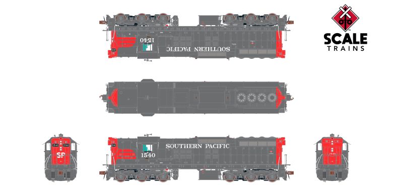 Scaletrains SXT41198 EMD SD7R, SP Southern Pacific/Bloody Nose #1533 - ESU v5.0 DCC & Sound HO Scale