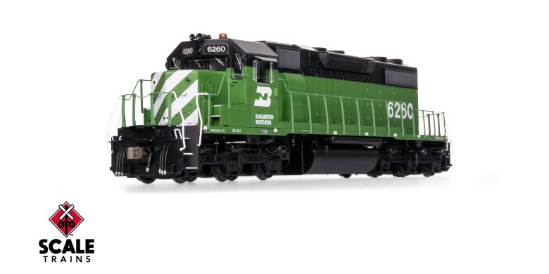 Scaletrains SXT41226 EMD SD38-2 w/Dynamic Brakes, Burlington Northern #6260 - ESU v5.0 DCC & Sound HO Scale