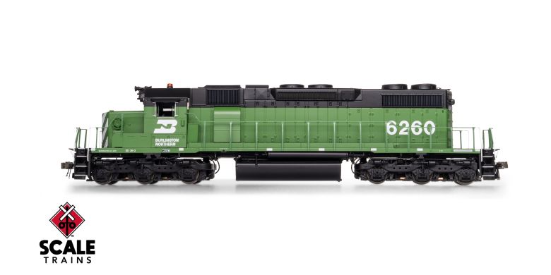 Scaletrains SXT41226 EMD SD38-2 w/Dynamic Brakes, Burlington Northern #6260 - ESU v5.0 DCC & Sound HO Scale