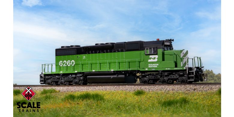 Scaletrains SXT41226 EMD SD38-2 w/Dynamic Brakes, Burlington Northern #6260 - ESU v5.0 DCC & Sound HO Scale