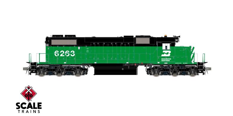 Scaletrains SXT41230 EMD SD38-2 w/o Dynamic Brakes, Burlington Northern #6263 - ESU v5.0 DCC & Sound HO Scale