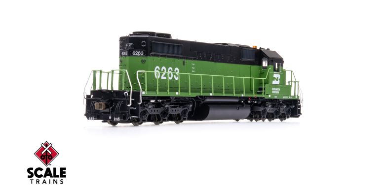 Scaletrains SXT41230 EMD SD38-2 w/o Dynamic Brakes, Burlington Northern #6263 - ESU v5.0 DCC & Sound HO Scale