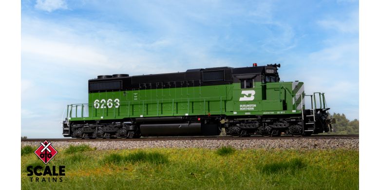 Scaletrains SXT41230 EMD SD38-2 w/o Dynamic Brakes, Burlington Northern #6263 - ESU v5.0 DCC & Sound HO Scale